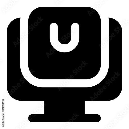 Marketplace Glyph Icon Vector, Solid Ecommerce and Shopping Symbol for Online Store and Marketplace Concept