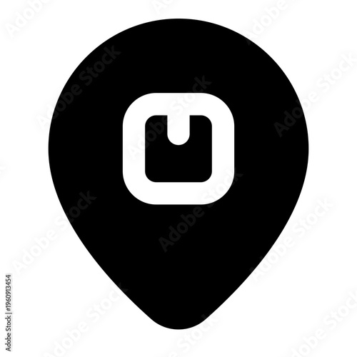 Location Glyph Icon Vector, Solid Ecommerce and Shopping Symbol for Online Store and Marketplace Concept