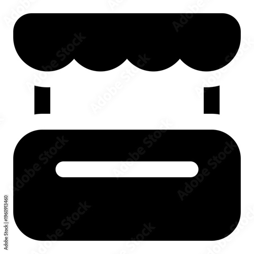 Market Glyph Icon Vector, Solid Ecommerce and Shopping Symbol for Online Store and Marketplace Concept