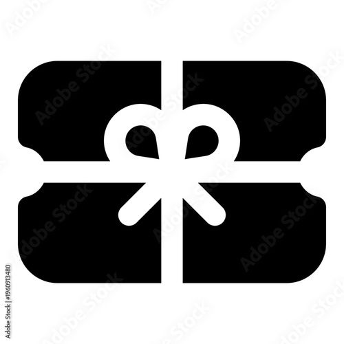 Gift Card Glyph Icon Vector, Solid Ecommerce and Shopping Symbol for Online Store and Marketplace Concept