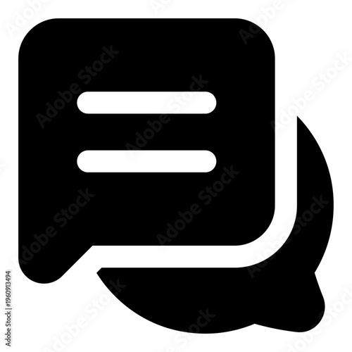 Dialog Glyph Icon Vector, Solid Ecommerce and Shopping Symbol for Online Store and Marketplace Concept