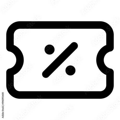 Coupon Line Icon Vector, Modern Outline Ecommerce and Shopping Symbol for Online Store and Marketplace Concept