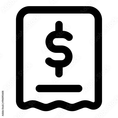 Bill Line Icon Vector, Modern Outline Ecommerce and Shopping Symbol for Online Store and Marketplace Concept