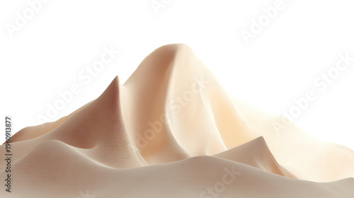 Wallpaper Mural minimalist abstract mountain form isolated on white background Torontodigital.ca