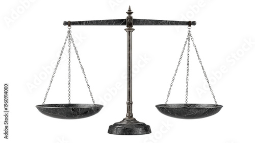 Wallpaper Mural minimalist balance scale concept without text isolated on white background Torontodigital.ca