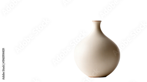 Wallpaper Mural Minimalist ceramic vase with soft matte finish isolated on white background Torontodigital.ca