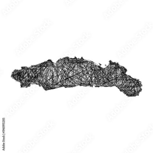 Sketch Gorontalo outline map design