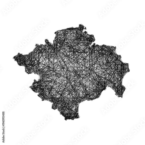 Sketch Sumatera Selatan outline map design