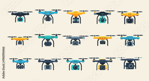 Collection of flat design tablet icons