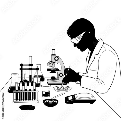 Scientist working in laboratory setting.