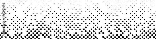 Repeating diagonal square pattern header background - monochrome abstract vector illustration