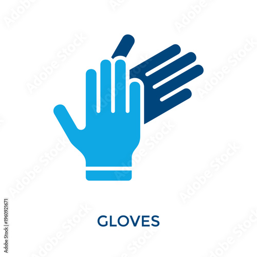 Gloves Icon Dual Tone Style. Vector Illustration For Graphic Design
