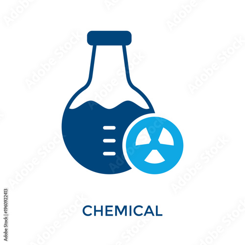 Chemical Icon Dual Tone Style. Vector Illustration For Graphic Design