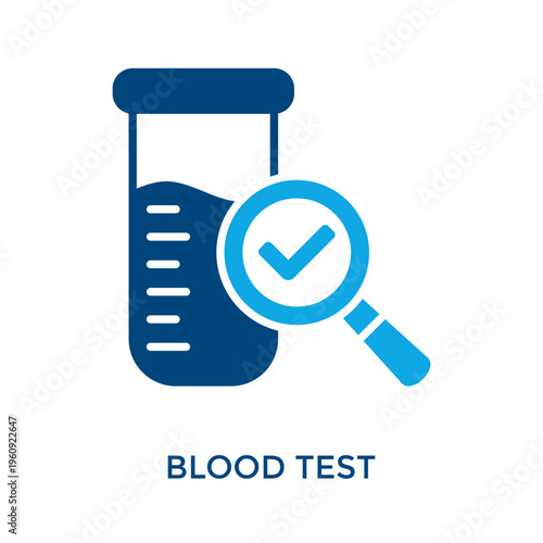 Blood Test Icon Dual Tone Style. Vector Illustration For Graphic Design
