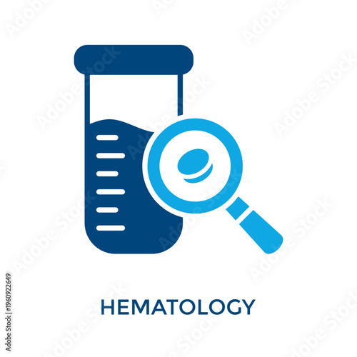 Hematology Icon Dual Tone Style. Vector Illustration For Graphic Design