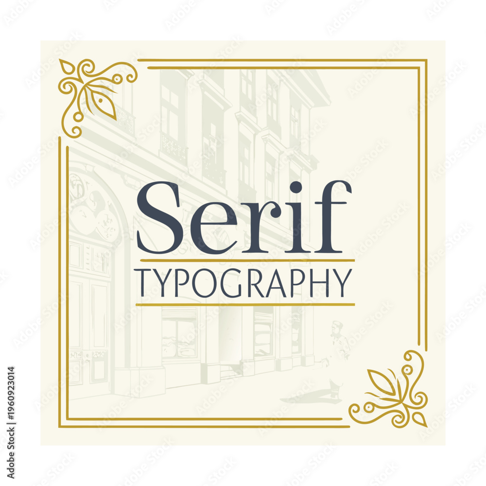 Obraz premium Typography, serif font, typographic design, vector typography