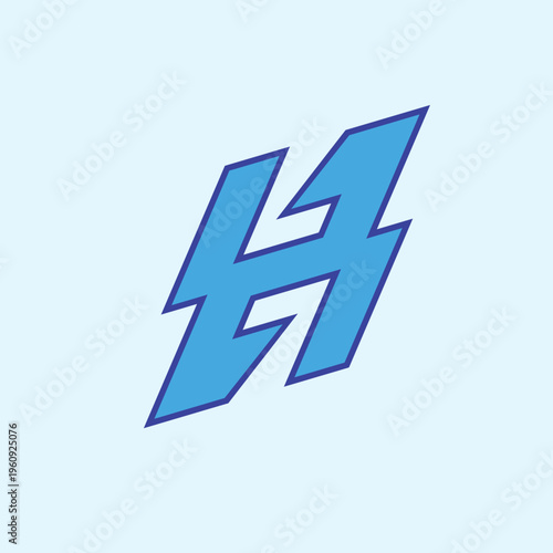 Letter H Seven Logo Design symbol Graphic Vector
