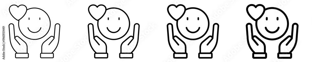 Obraz premium Gratitude Icon Set Different Style Collection 