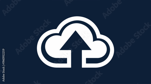 Cloud Upload Icon - A Symbol of Data Transfer and Storage.