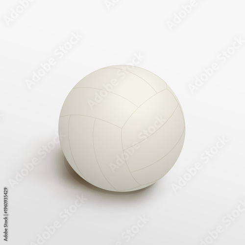 white valleyball ball lying on white back