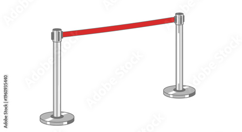 Stanchions with Red Rope Barrier.