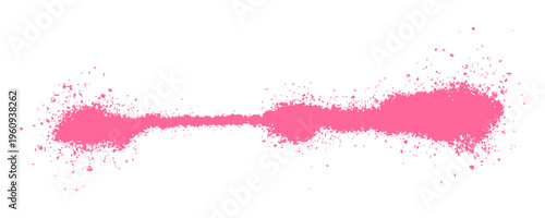 Abstract Pink Graffiti Spray Paint Line with Realistic Aerosol Drips and Urban Vandal Aesthetic.