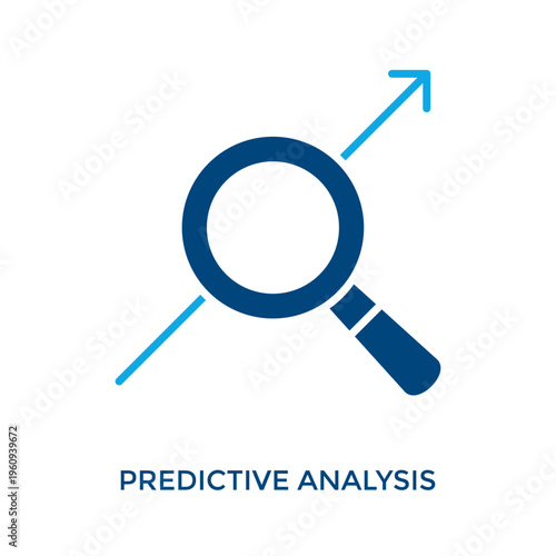 Predictive Analysis Icon Dual Tone Style. Vector Illustration For Graphic Design