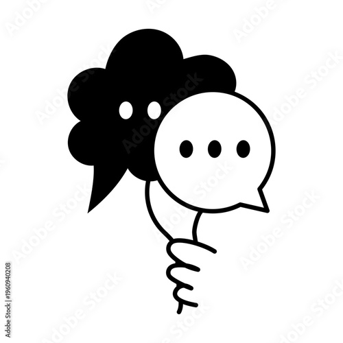 A drawing style icon representing open mail
