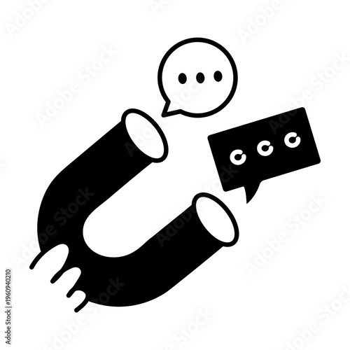 A drawing style icon representing open mail
