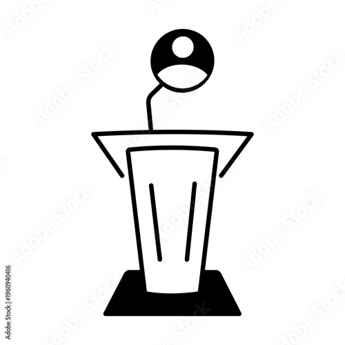 A drawing style icon representing open mail
