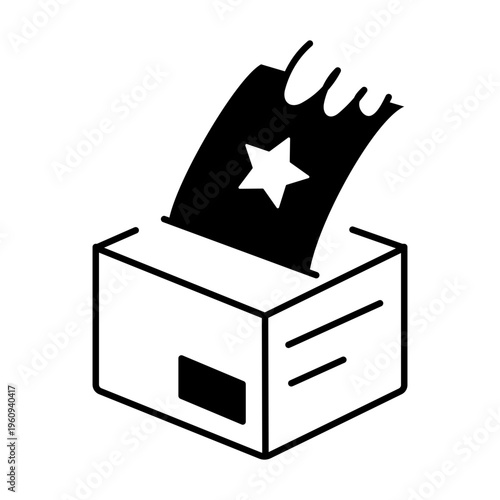 A drawing style icon representing open mail
