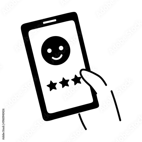 A drawing style icon representing open mail
