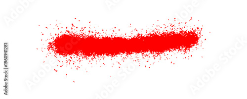 Bold Red Spray Paint Brush Line with Realistic Aerosol Grain and Authentic Graffiti Drip Effect.