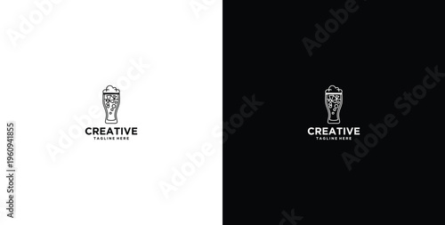 beer serving place logo design