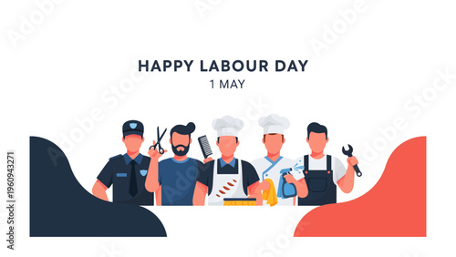 Labour Day Celebration: A vibrant visual salutes the strength and contribution of every laborer, offering a gesture of respect and admiration. A fitting tribute.