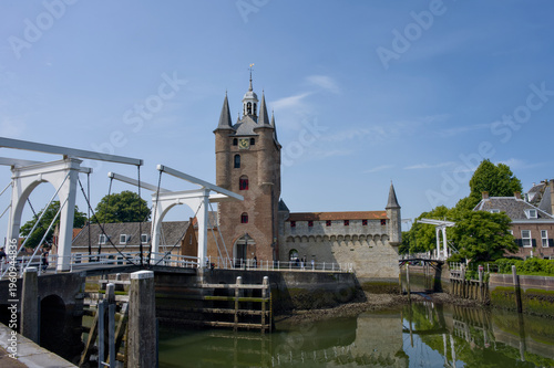 View of the Zuidhavenpoort in Zierikzee, Schouwen-Duiveland, Netherlands