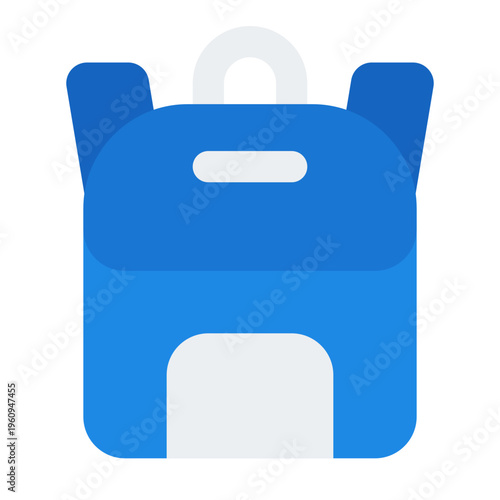 Backpack Flat Icon Vector, Colorful Education and Learning Symbol for School, Study, and Back to School Concept