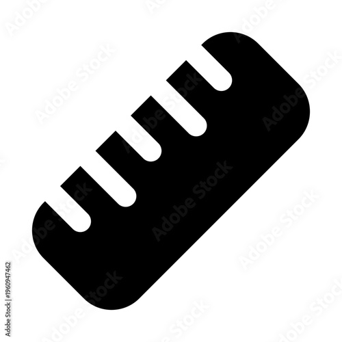 Ruler Glyph Icon Vector, Education and Learning Symbol for School, Study, and Knowledge Concept