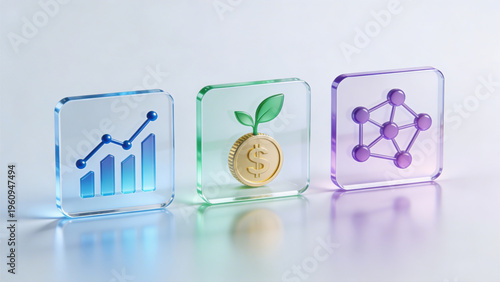 Vector illustration of a business concept showing a man holding a glass of water with a coin as a symbol of health and medical investment sign