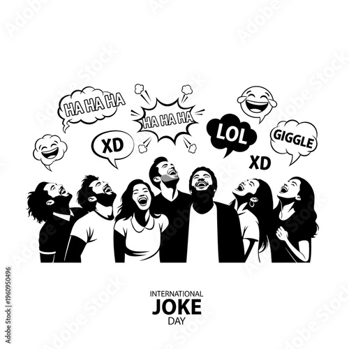 People laughing and having fun together.