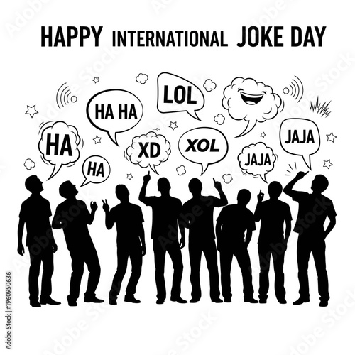 People laughing and having fun together.