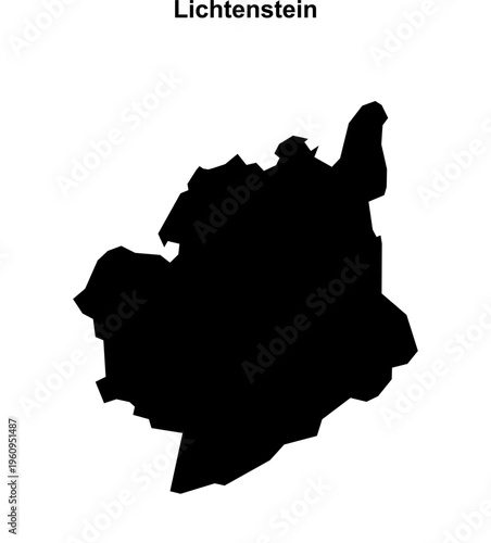 Lichtenstein (Baden-Wurttemberg) blank outline map