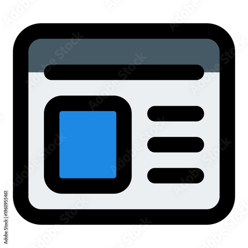 Blog Filled Line Icon Vector, Modern Multimedia and Social Media Symbol for Digital Communication and Online Content Creation