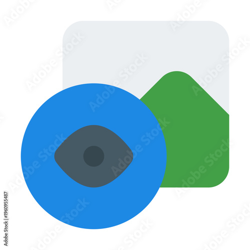 View Flat Icon Vector, Modern Multimedia and Social Media Symbol for Digital Communication and Content Creation