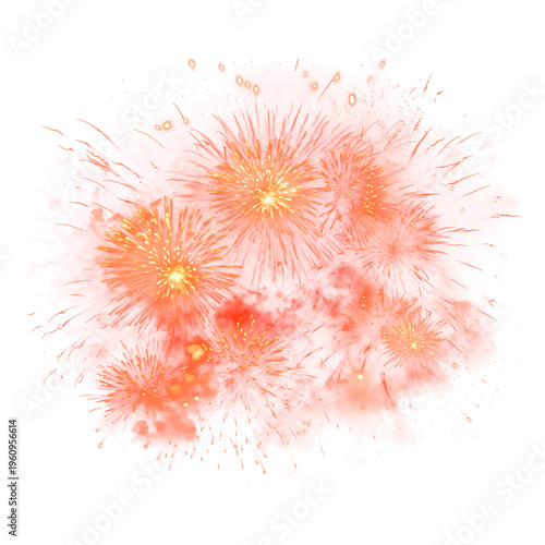 Realistic fireworks illustration