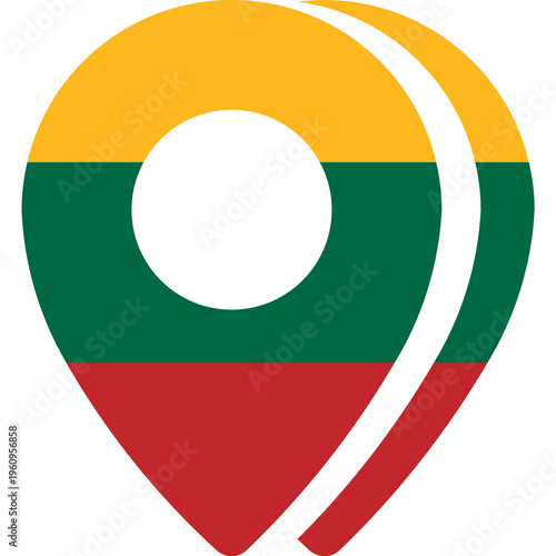 Free Download Lithuania Flag On Map Icon - GFXLoad