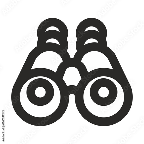 Vector of binoculars used for viewing and observation