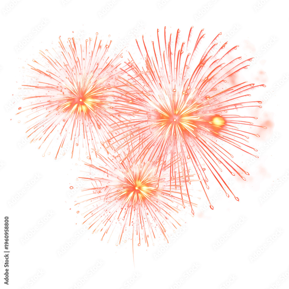 Obraz premium Realistic fireworks illustration