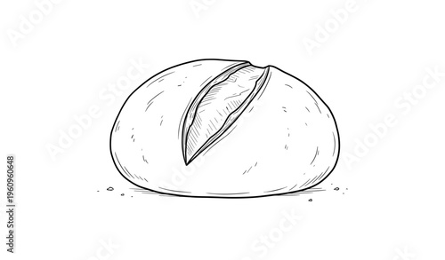 Hand-drawn pistachio nut illustration in black and white