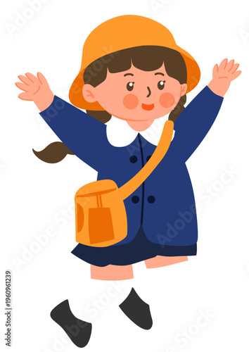 vector illustration of a student